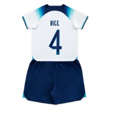 England Declan Rice #4 Hemmaställ Barn VM 2022 Korta ärmar (+ Korta byxor)